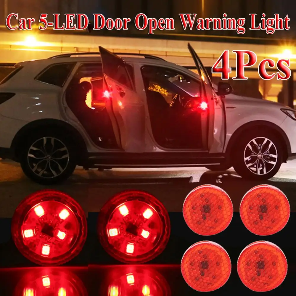 Parts Accessories 4x Car 5led Door Open Warning Lamp Strobe Flash Anti Collision Safety Lights 5w Car Truck Parts Parts Accessories 4x Car 5led Door Open Warning Lamp Strobe Flash Anti Collision Safety Lights 5w Car Truck Parts