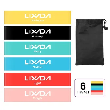 

6PCS Exercise Resistance Loop Band Elastic Booty Band for Yoga Home Gym Training