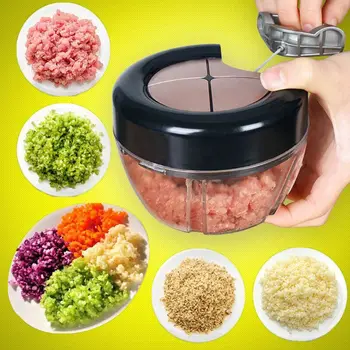 

Manual Food Chopper 3 Blade String Vegetable Fruits Vegetable Nut Herbs Blender Shredder Food Processors Grinder