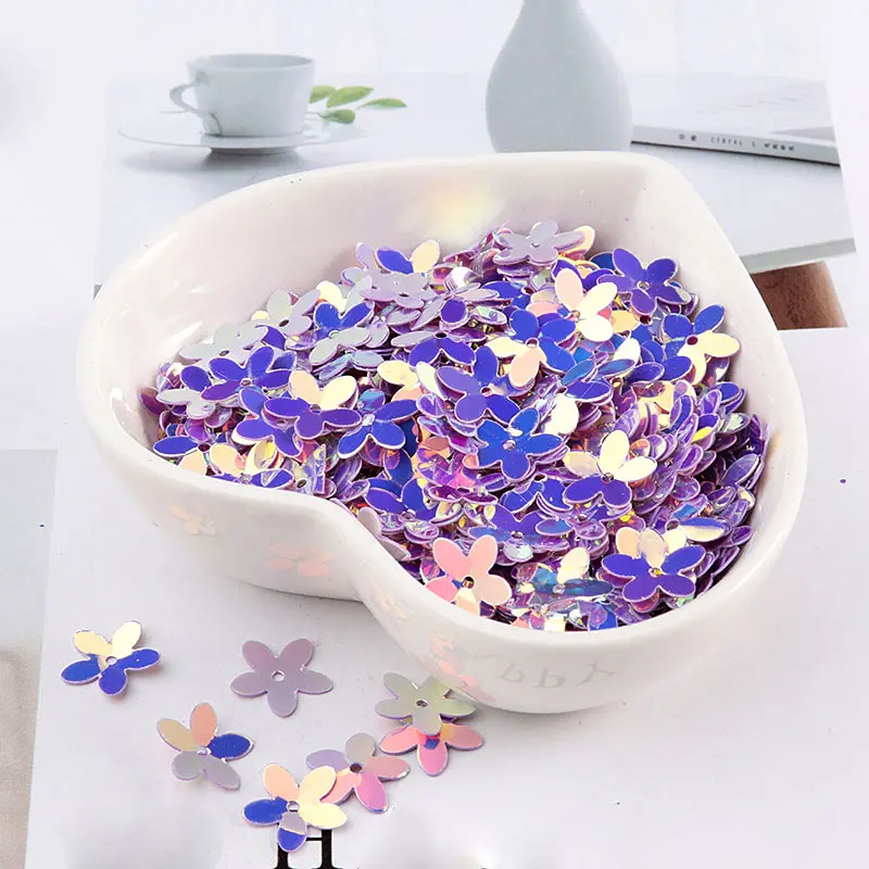 Golden light purple Бусины из смолы с цветком 10 мм, Плоские Блестки, 350 шт., для шитья, рукоделия - Цвет: Golden light purple