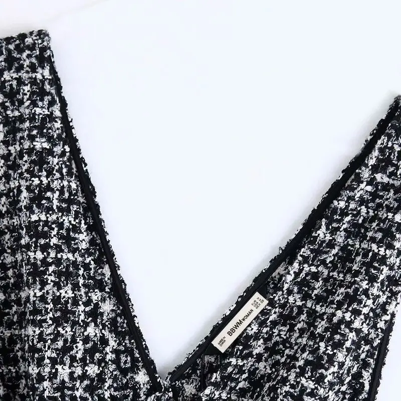 Комплект из модных женских BB55-9806 европейской и американской моды сумка для ношения поверх текстура Открытое платье без рукавов