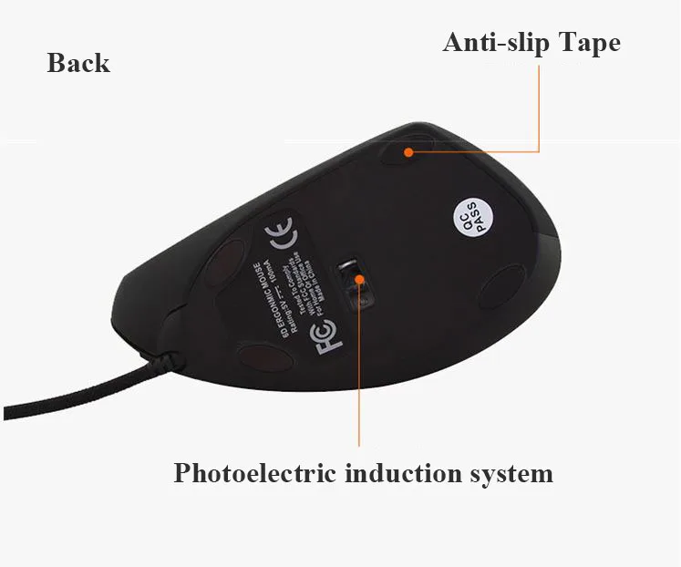 Высокотехнологичная Вертикальная мышь Проводная эргономичная оптическая USB Беспроводная компьютерная игровая мышь для ПК ноутбука в розничной упаковке