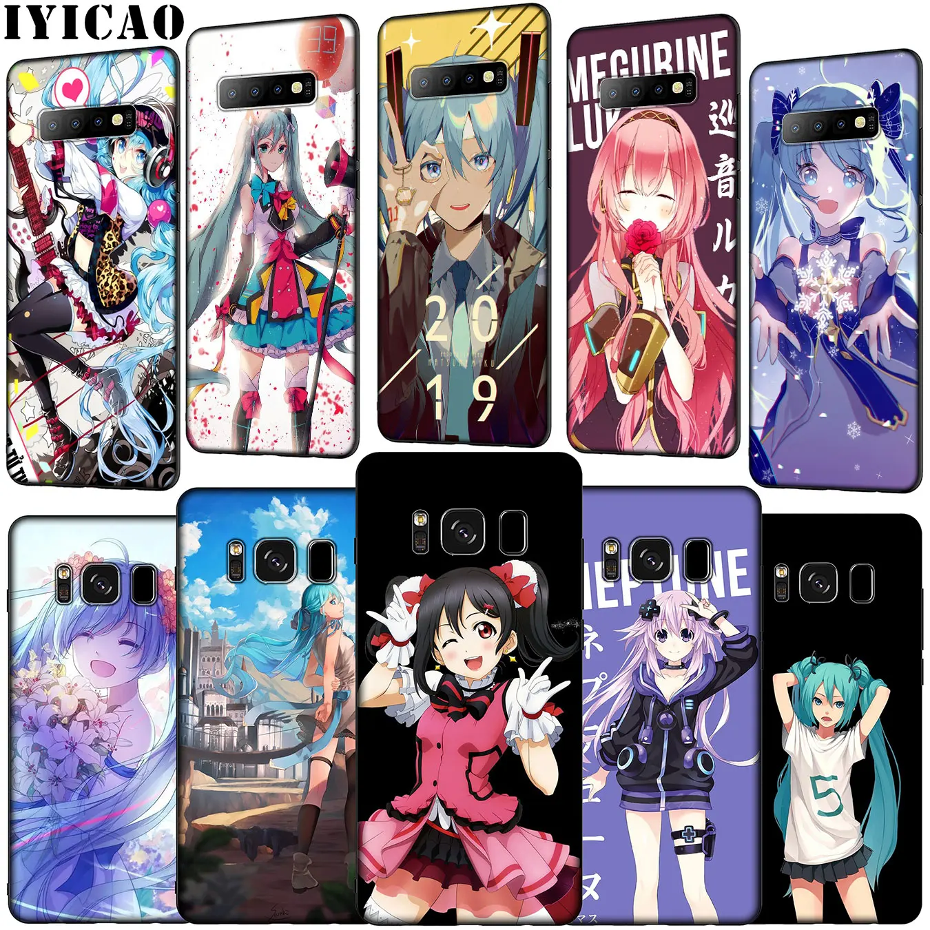 Мягкий чехол для телефона IYICAO Hatsune Miku Anime Girl Vocaloid Samsung Galaxy S20 Ultra S10 Lite S9 S8 Plus S6 S7 Edge S10e