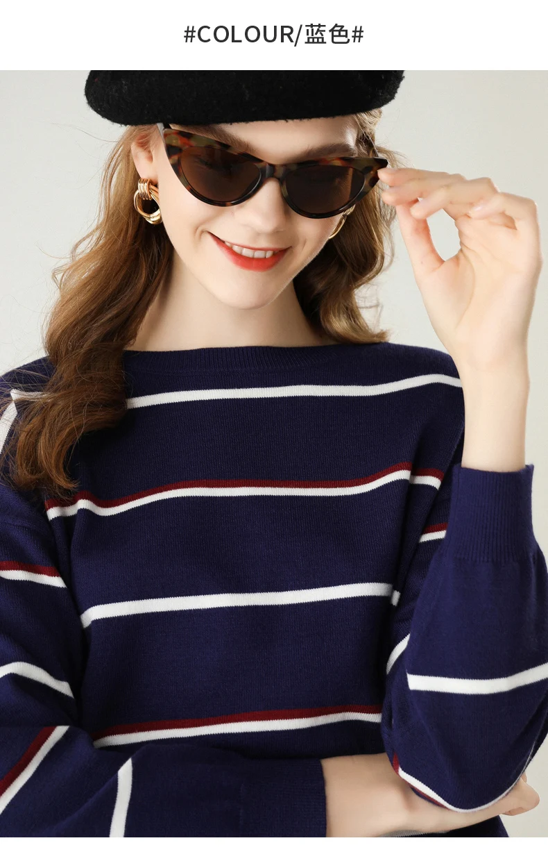 Nuevo Sueter de mujer Sueter de cachemir Sueter de mujer suelto moda otomino e invierno cuello redondo jersey Улучшенный