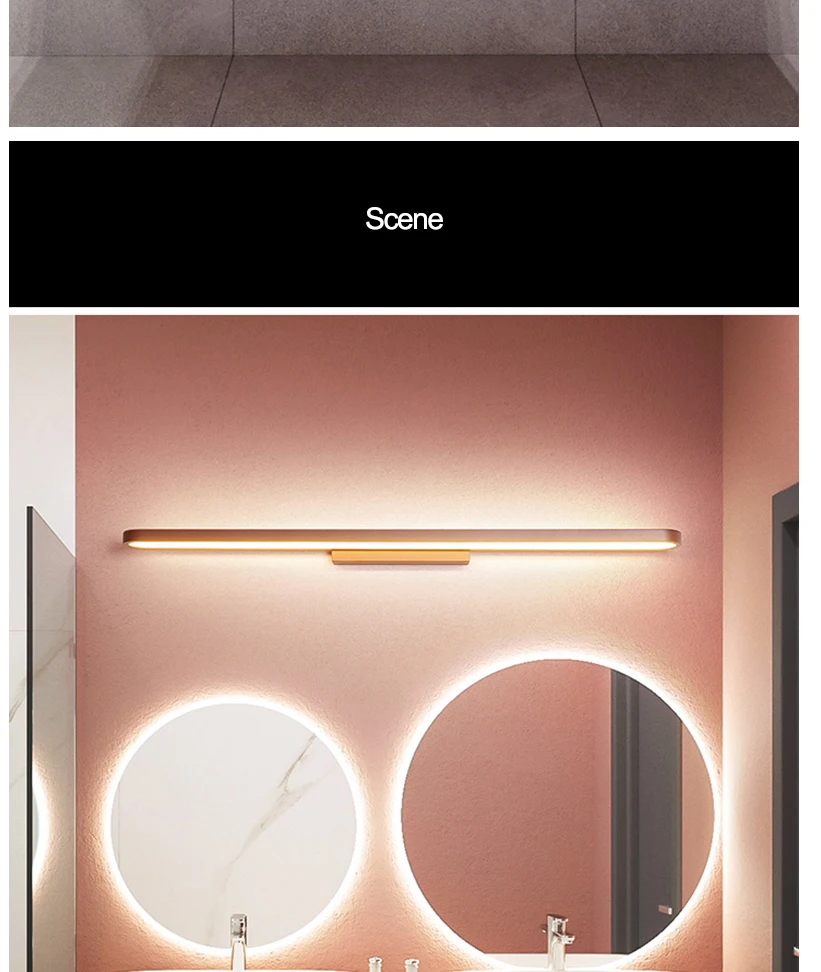 LICAN туалетный зеркальный светильник s настенные лампы для ванной комнаты прикроватный современный зеркальный передний светильник коричневый готовый светодиодный настенный светильник s AC220V110V