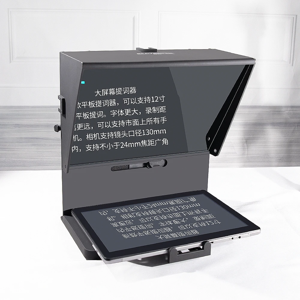 カメラ ビデオ 12インチ ミニテレプロンプターq3 スマホ カスタム ipad Q3 Foldable Teleprompter Video Live Streaming for Tablet