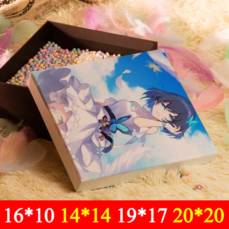 Conjunto de cajas de regalo de Anime japonés para niñas, caja de cartón sin  pliegue, embalaje de papel bonito para dulces de Navidad y cumpleaños,  logotipo personalizado, F038 - AliExpress Hogar y