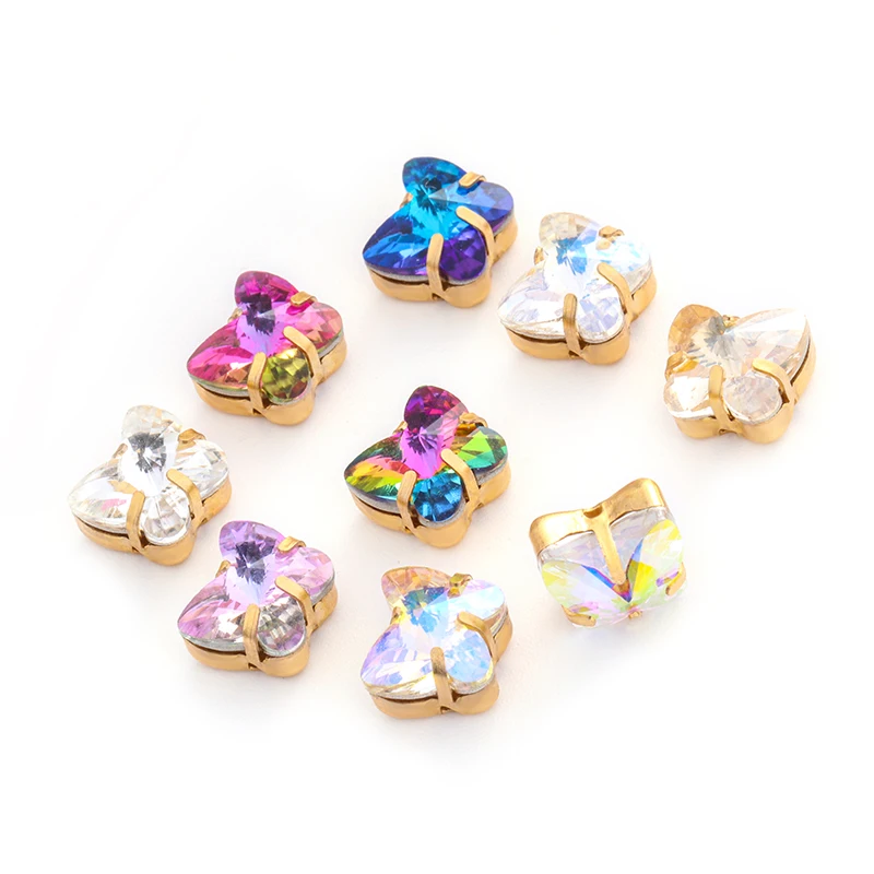 Astrobox Butterfly With Claw Rhinestone Crystal stones DIY Jewelry Making Loose Beads DIY Clothing & Accessories Clothing Shoes