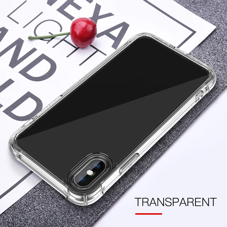transparent Задняя крышка с защитой от мягкого края для чехол на айфон 11.Прозрачная капля чехол на айфон 7 Для iPhone X XR XS MAX чехол на айфон 8 - Цвет: transparent