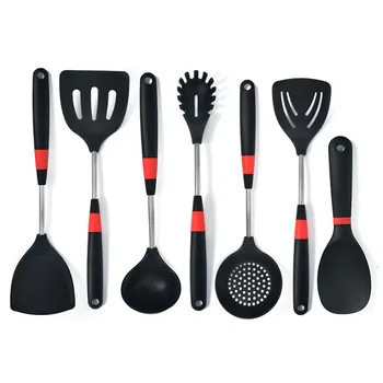 

NEW 7-Piece Heat-Resistant Silicone Baking & Cooking Tools Set, Kitchen Utensils - Turner, Spoon, Strainer, Pasta Server