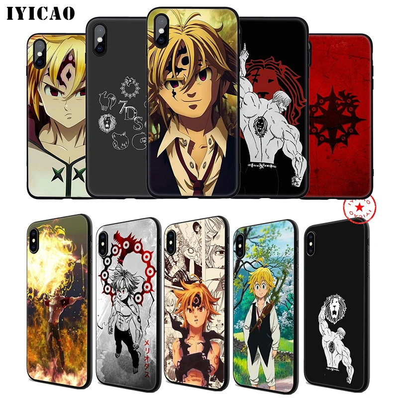 

IYICAO Seven Deadly Sin Anime Soft Phone Case for iPhone 11 Pro XR X XS Max 6 6S 7 8 Plus 5 5S SE Silicone TPU 7 Plus