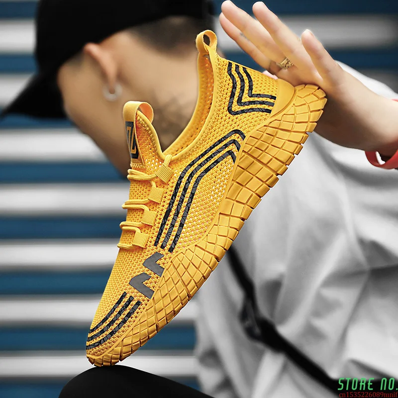 

2020 Street Men Sneakers Summer New Outdoor Men Sport Shoes Breathable Light Running Shoes Zapatos Hombre Lace-up Walking Shoes