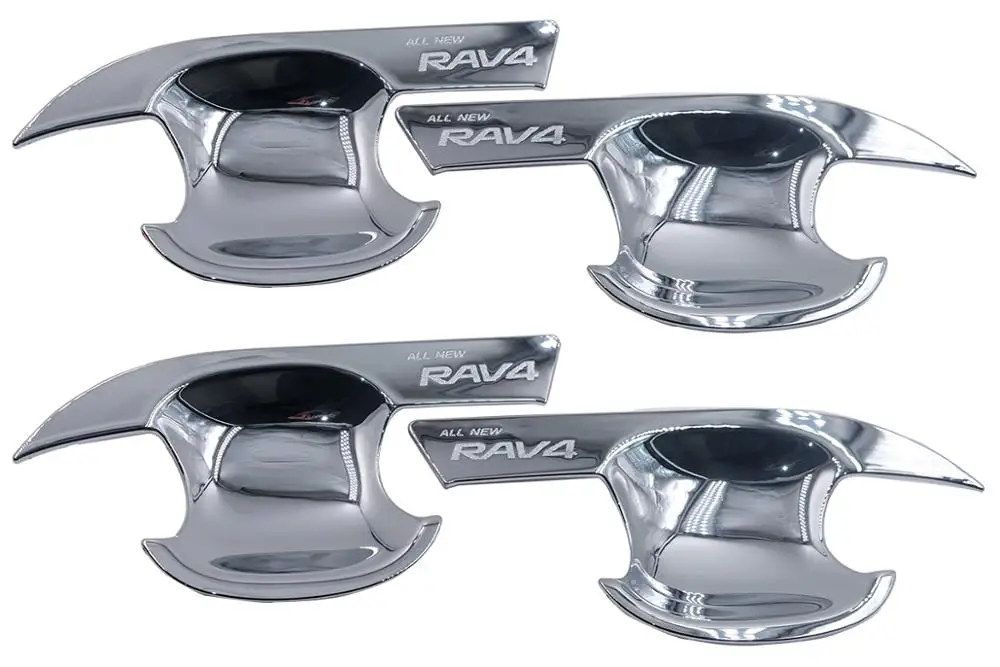 Дверная наручная Модифицированная дверная ручка 19RAV4 для Toyota New RAV4 наружная дверная ручка 19RAV4 дверная ручка защитный чехол - Цвет: Серебристый