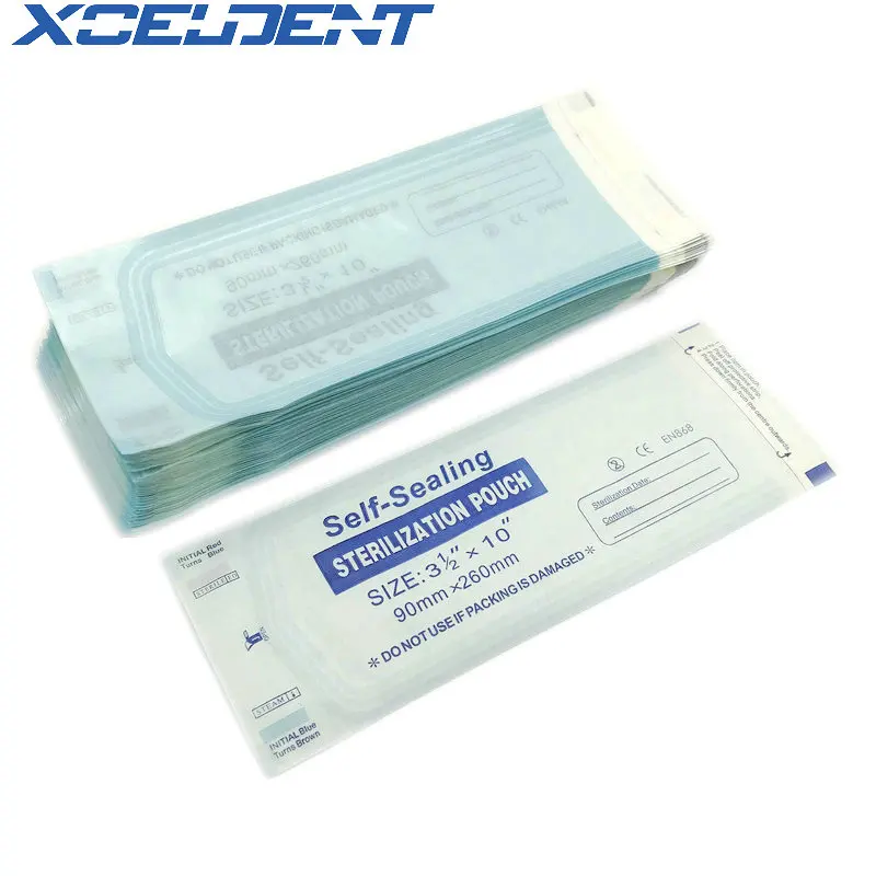 200Pc/Pack Dental Self Sealing Sterilization Pouch Medical Grade Paper Disposable Dental Tattoo Tool Storage Bag 4 Size Optional