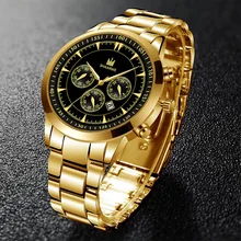 

Brand Fashion Black Strap Men's Watches Black Gold Luxury Hollow Steel Mechanical Watch Wrist Clock Retro Watch For Men 2021
