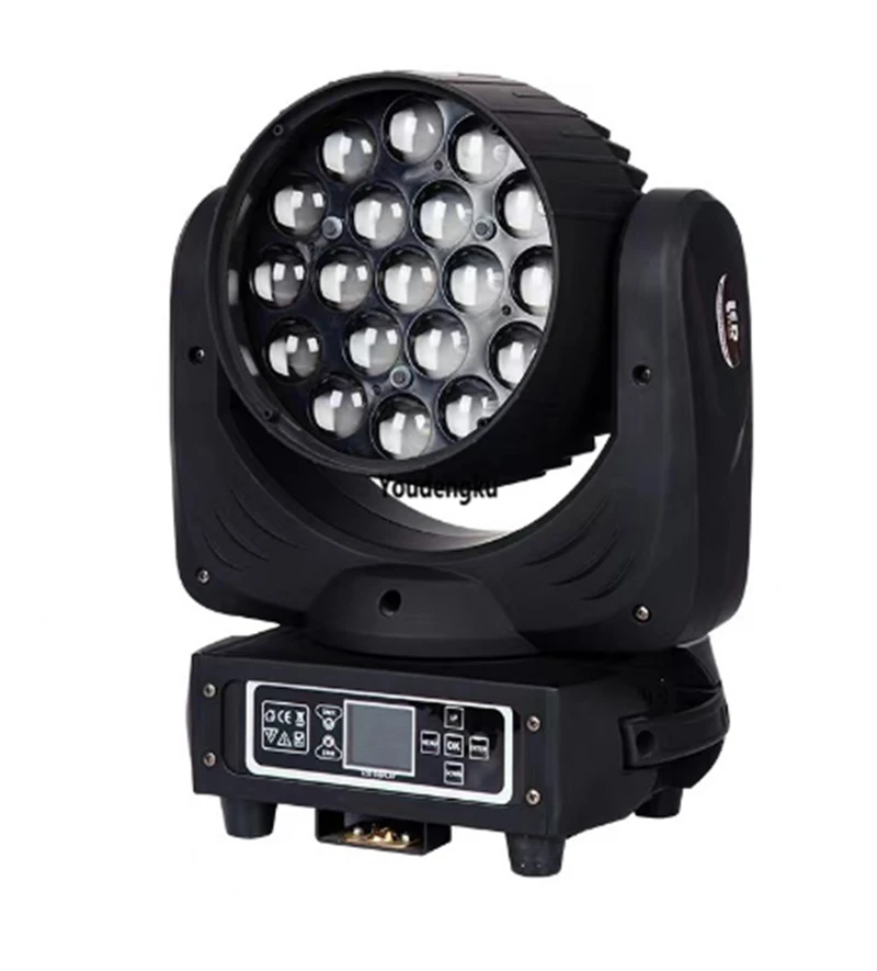 4pcs Disco dj nightclub decoration dmx moving head light 4-in-1 RGBW 19x10W led RGBW Zoom LED Wash Moving Head DJ Light