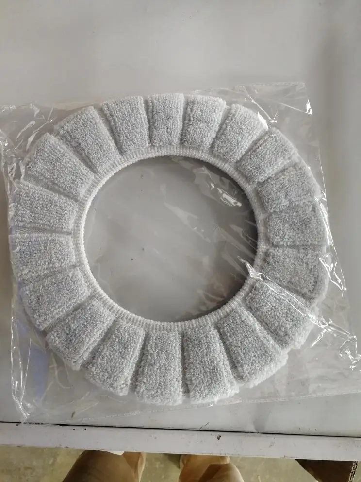 Light Grey Домашние декоративные аксессуары для ванной комнаты, зимний теплый удобный моющийся коврик для унитаза для ванной комнаты - Color: Light Grey