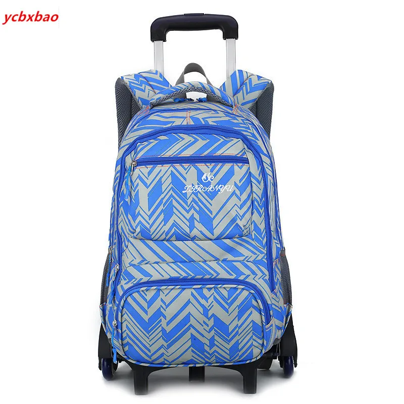 Съемные дорожные детские школьные сумки с 2/6 колесами для мальчиков и девочек, рюкзак на колесиках для детей, дорожная сумка для книг