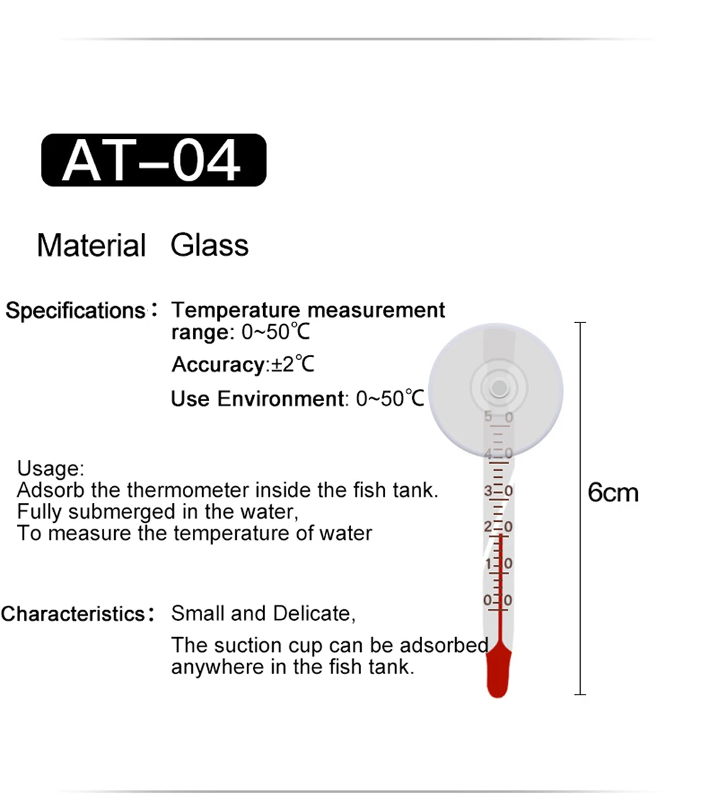 1Pcs Aquarium Fresh/Salt Fish Thermometer 3D Digital Electronic Temperature Measurement Fish Tank Temp Meter E2shopping