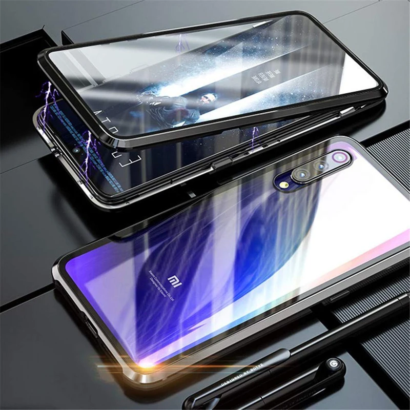 Двусторонний чехол с магнитной адсорбцией на 360 градусов для Xiaomi Redmi Note 7 K20 8 Pro Чехол Для Телефона