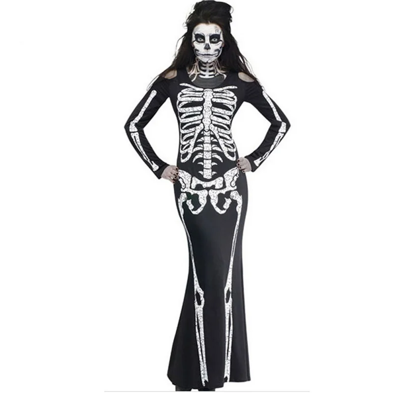 

Halloween Ghost Dress Horror Skeleton Ghost Party Stage Performance Clothing Cosplay Costume Hot