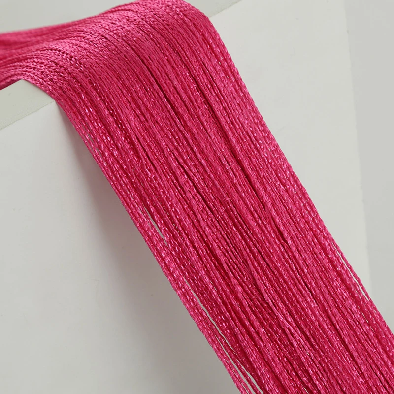 100CM X 200CM Solid Color Curtains Thread Line Curtains For Living Room Door Wall Window Panel Tassel Curtain Home Decoration
