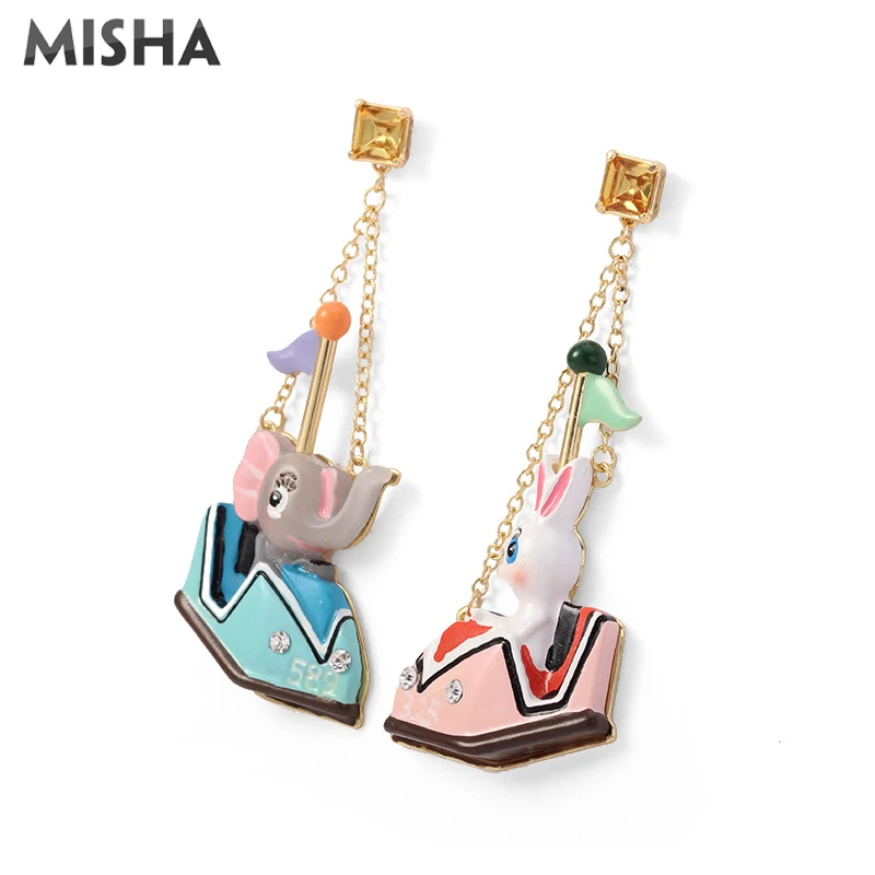MISHA, милые серьги для женщин и девочек, высококачественные эмалированные глазурные серьги, ювелирные изделия для дня рождения, вечеринки, свадебные подарки, L809