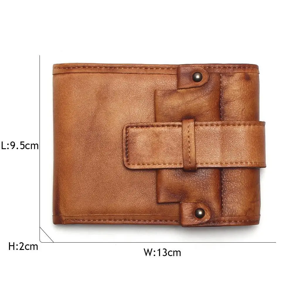 

New Style Europe And America MEN'S Wallet Men's Short Genuine Leather Wallet Cowhide Zipper Youth Purse Leather Wallet