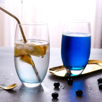 

Blue Crystal Glass Bubbles Red Wine Champagne Glass Gradient Color Glass Juice Cup Teacup Creative Household Glass for Women Man