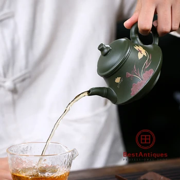 

Yixing Zisha Teapot Purple Clay Teapots Handmade Hexiang Yuli 230cc
