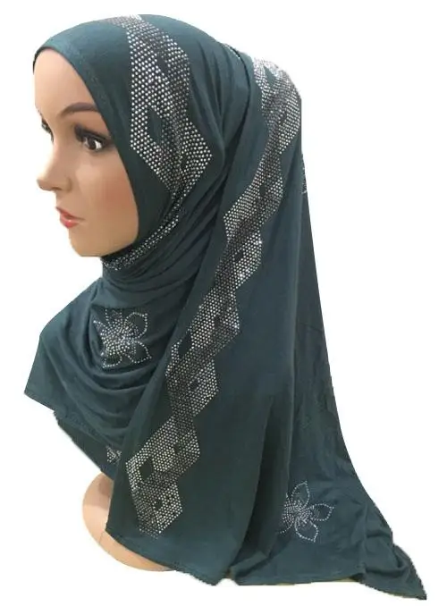 Мусульманские женские Стразы, арабский хиджаб, шарф, Исламский длинный платок, головной убор, Shayla, платок, большие шарфы, полное покрытие, шапочка для молитвы, Новинка