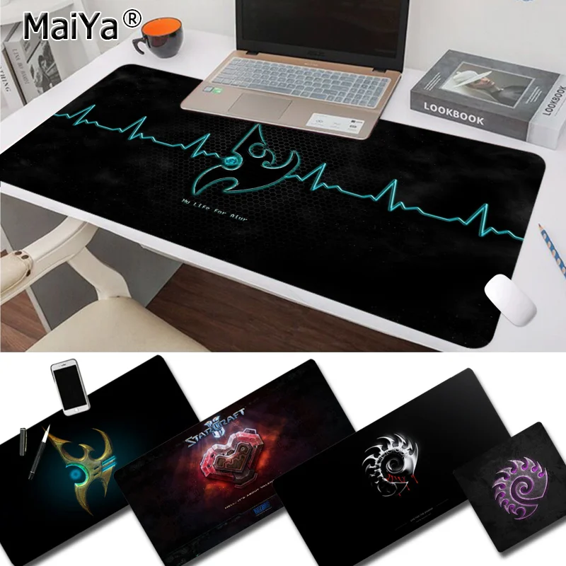 

Maiya Starcraft 2 Team logo Rubber Mouse Durable Desktop Mousepad Speed/Control Version Large Gaming Mouse Pad