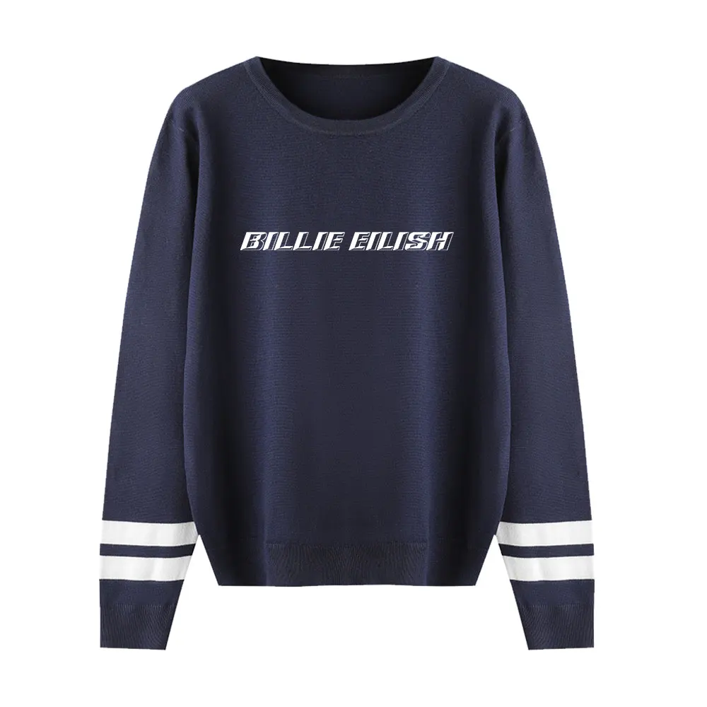 Billie Eilish с принтом для маленьких мальчиков и девочек свитер шерстяной свитер Мода Повседневное Для мужчин Для женщин хлопковая Спортивная одежда для детей, Детский свитер с круглым вырезом для девочек-топы; пуловеры для маленьких детей