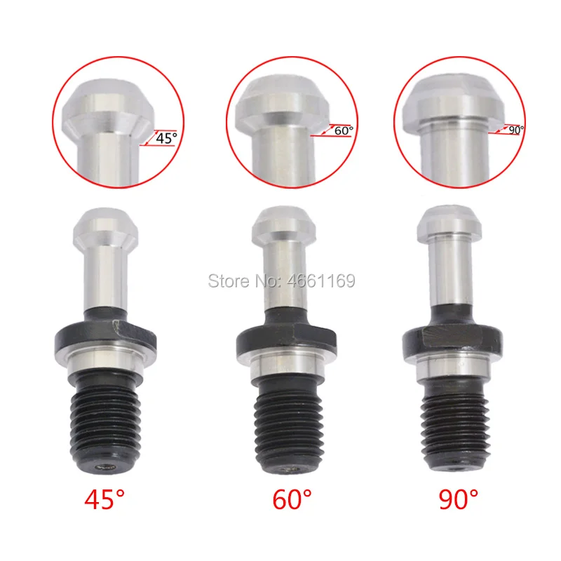 10pcs BT30 45° BT30 Retention Knob M12 Pull Studs Tool Holder CNC Drill For HASS