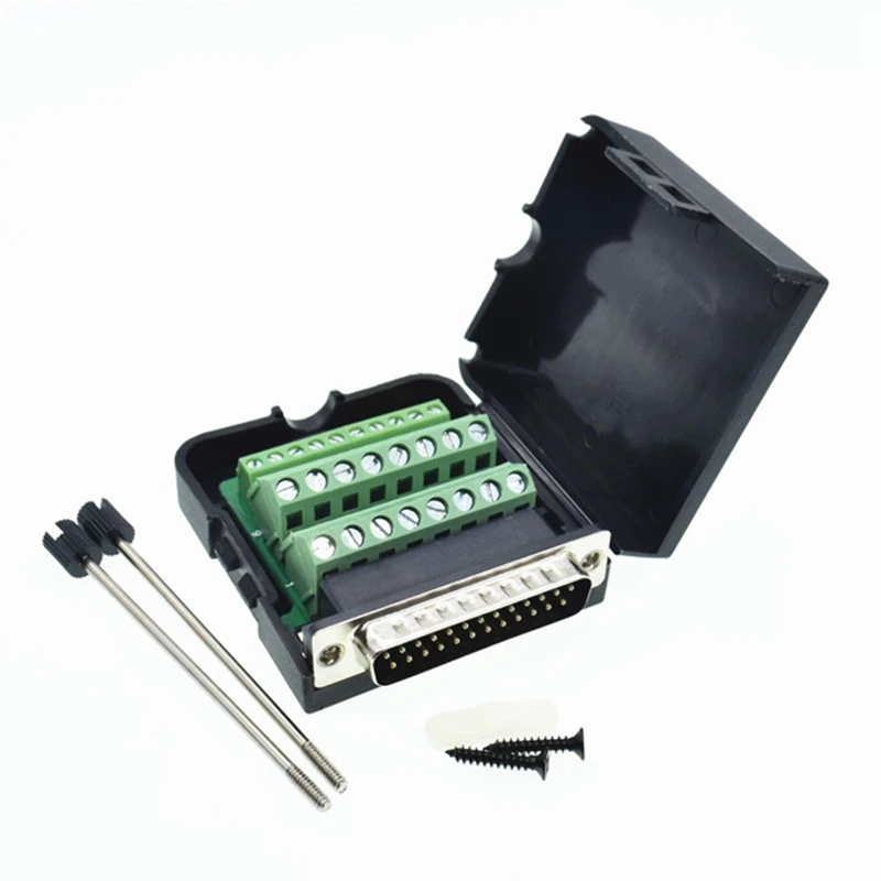 ConnectorDB25DSUBMaleTerminalPortPlasticCoverDataCable232