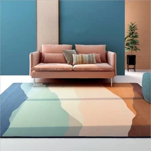 Коврик AOVOLL для гостиной, абстрактная Геометрическая зона, домашний коврик, без волос, Легко управляемый, прикроватный, Противоскользящий коврик