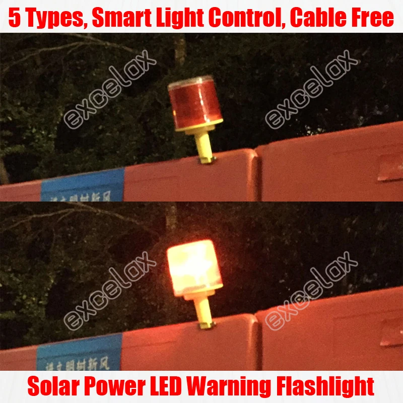 Solar LED Car Flash Strobe Beacon Light Emergency Traffic Road Warning Lamp 