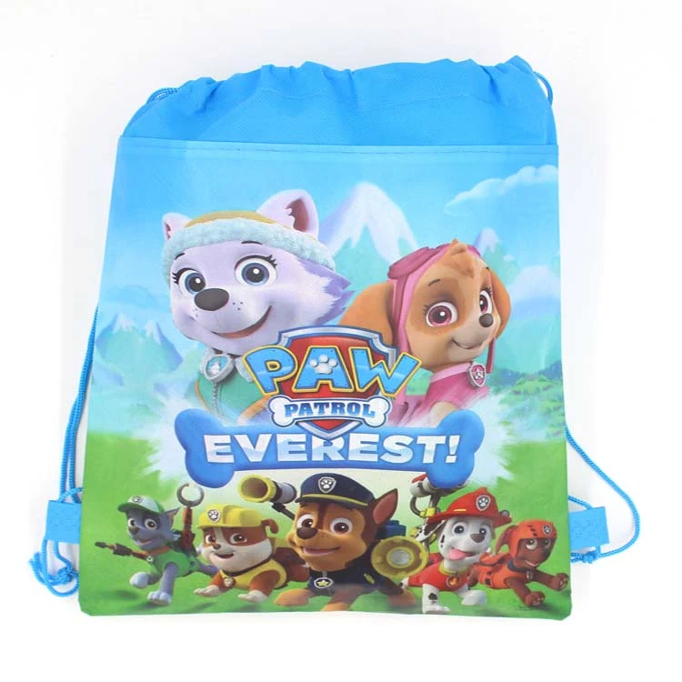 Non-woven bag-D Paw Patrol Мальчики День Рождения украшения Детская сумка на подарок бумажные стаканчики и тарелки нож ложка детский душ Одноразовые столовые принадлежности - Цвет: Non-woven bag-D