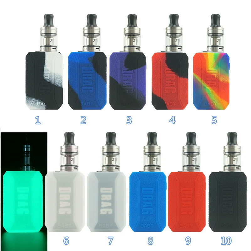 

1pcs Protective Silicone case for VOOPOO Drag Baby Mod Vape kit texture skin rubber sleeve cover fit drag baby