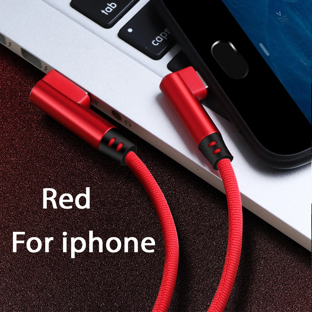 USB кабель для мобильного телефона провод для быстрого заряда нейлон переплетение 90 градусов данных микро кабель с для iphone 7 8 11 Pro X XR MAX