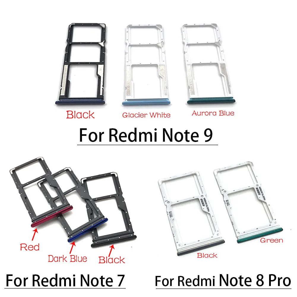 Nuovo Per Xiaomi Redmi Nota 7 8 9 Pro Micro Nano Sim Vassoio Di Carta Del Supporto Slot Holder Adapter Socket