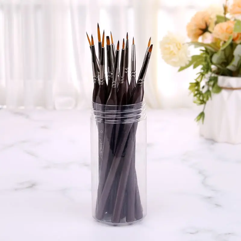 12pcs/set Scriptliner Detail Fine Paint Brushes Nylon Hair Paintbrushes Art Tool