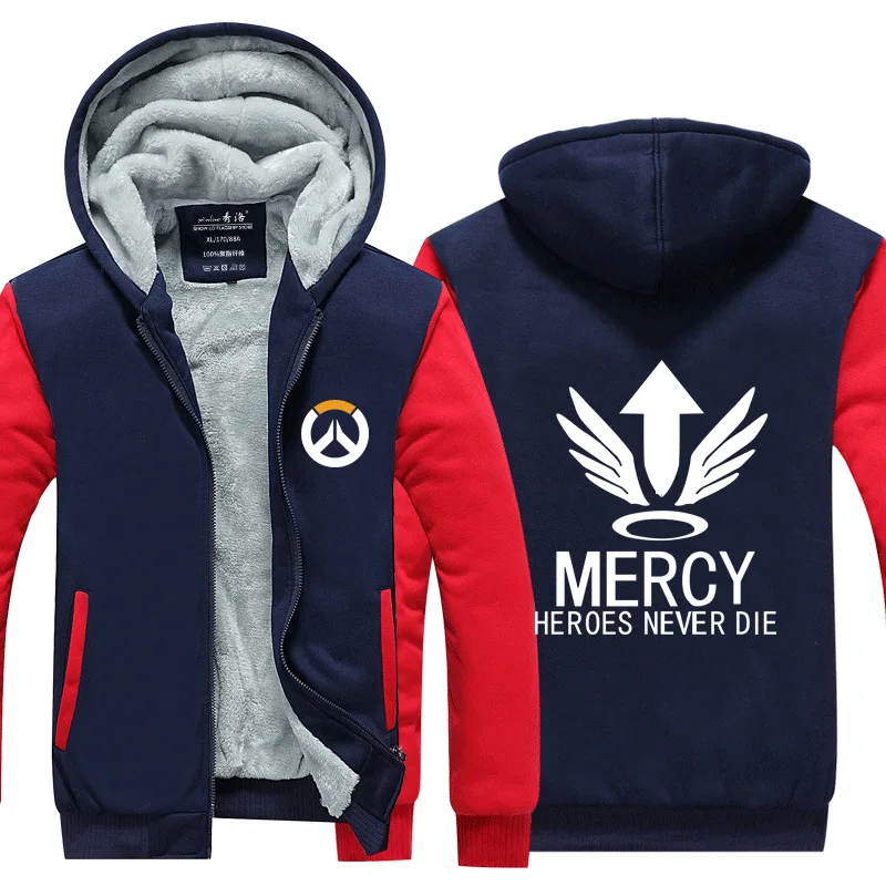 OW Overwatch Dva Mercy Mei на молнии плотная флисовая зимняя куртка уличная Толстовка спортивная верхняя Толстовка с капюшоном костюм для косплея