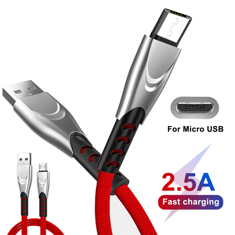 Jetjoy 3A Micro USB кабель для синхронизации данных быстрой зарядки samsung huawei Android Phone 1 м