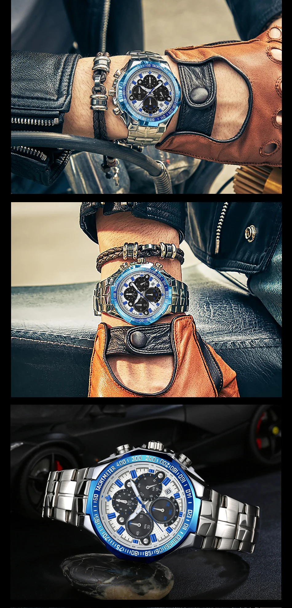 Relogio Masculino WWOOR Men Watches 2022 Top Brand Luxury Wrist Watches Men Male Gold Big Golden Chronograph Wristwatch Man