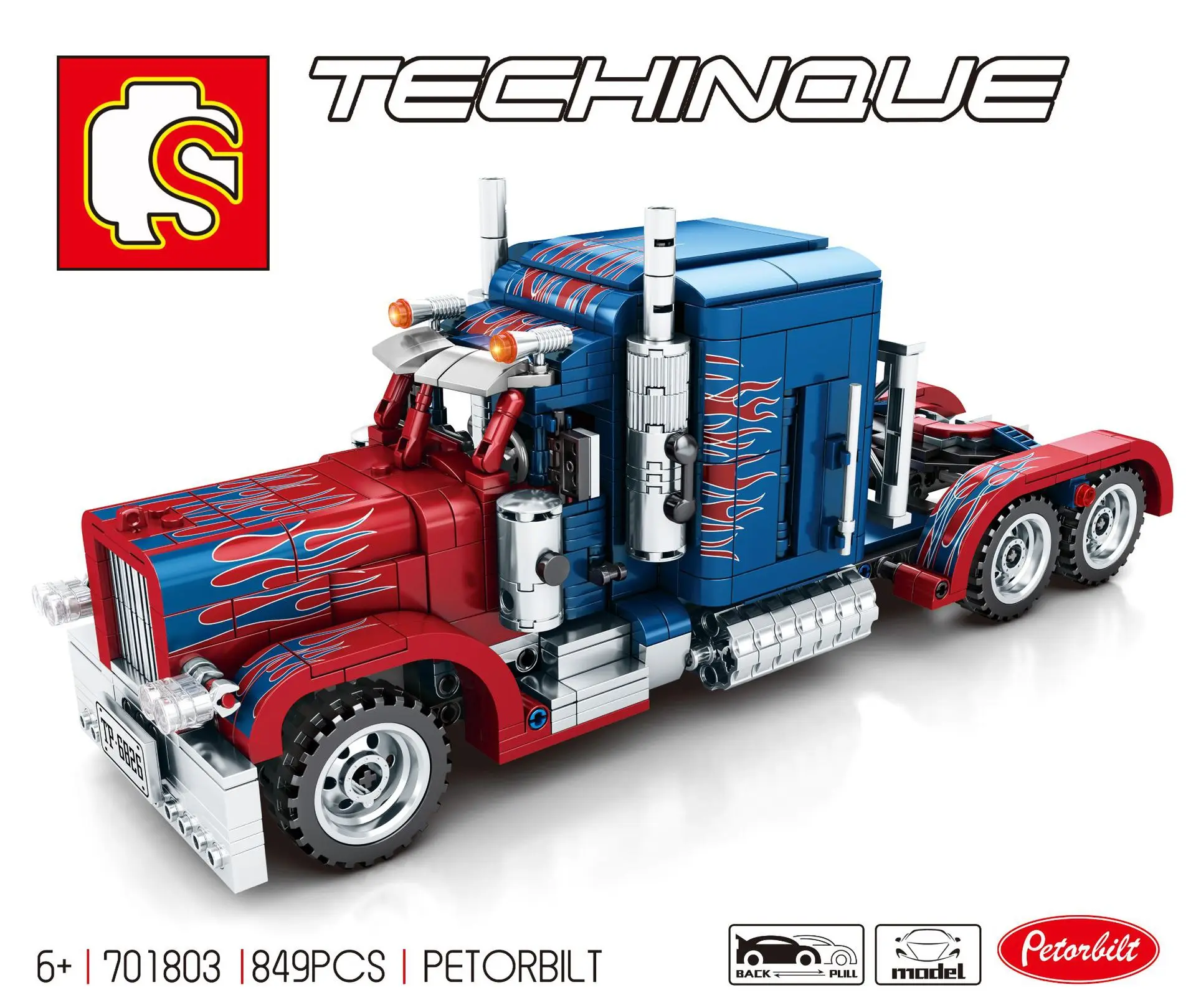 

Sembo 701803 849PCS New Technic series Heavy Container Trucks model building blocks set Classic edcation model baby toy