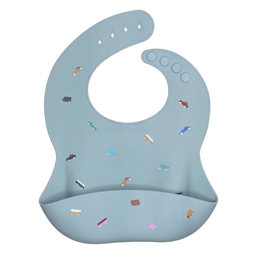 best Baby Accessories Ins Style Print Baby Bibs Waterproof Soft Silicone Baby Feeding Stuff Cute Pattern Kids Girl Boy Toddler Adjustable Children Bib cool baby accessories