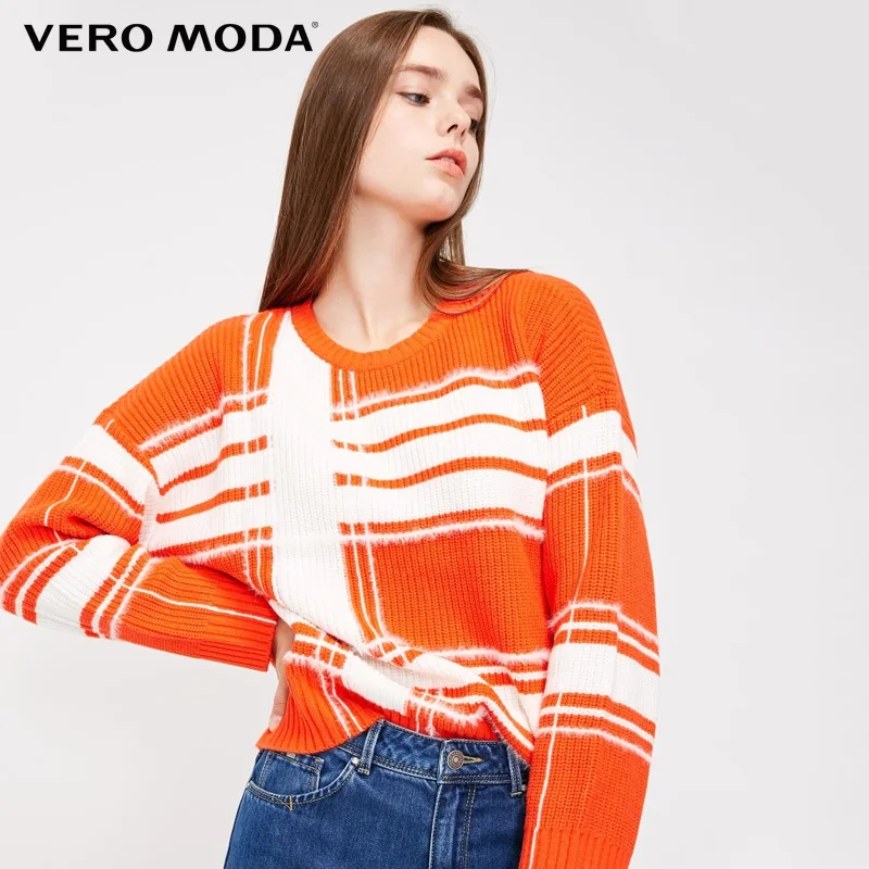 Женский свитер в полоску с круглым вырезом Vero Moda Осень зима 318413593|Джемпера| |