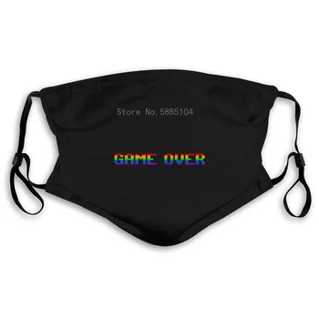 

Game Over Rainbow Gamer Gaming Games Fun Geek Nerd Coder Regenbogen Print Mens Hot Mouth Mask Women's kid PM2.5