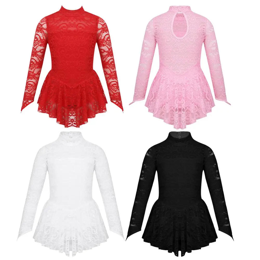 Балетное платье для девочек фигурного катания на коньках роликовых с длинными